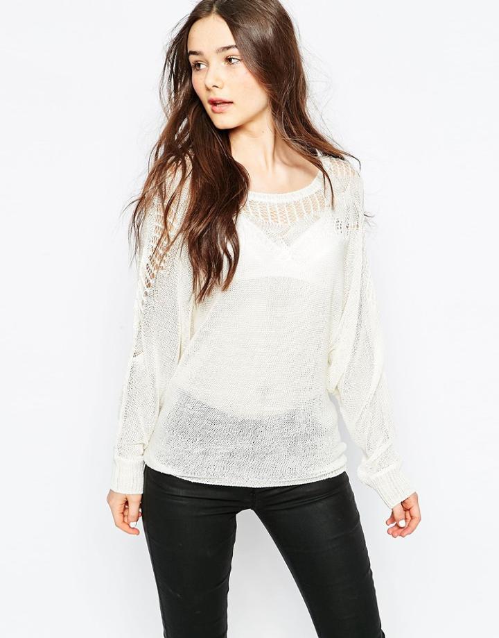 Vila Crochet Sweater - Pristine