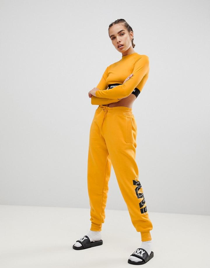 Ivy Park Logo Joggers In Yellow - Yellow