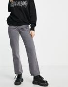Weekday Rowe Organic Cotton Straight Leg Jeans In Gray Standard Wash