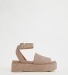 Asos Design Taylor Flatform Sandals-beige
