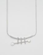 Asos Asymmetric Bar Necklace - Silver