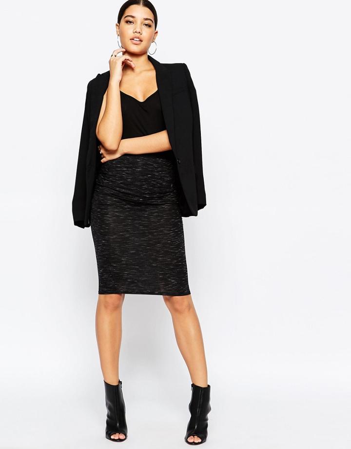 Missguided Jersey Pencil Skirt - Black