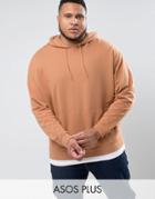 Asos Plus Oversized Hoodie In Pink With T-shirt Hem - Pink