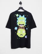 Pull & Bear Rick And Morty T-shirt In Black