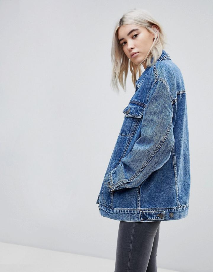 Cheap Monday Upsize Denim Jacket - Blue