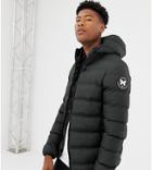 Good For Nothing Hooded Puffer Jacket In Black Exclusive To Asos - Black
