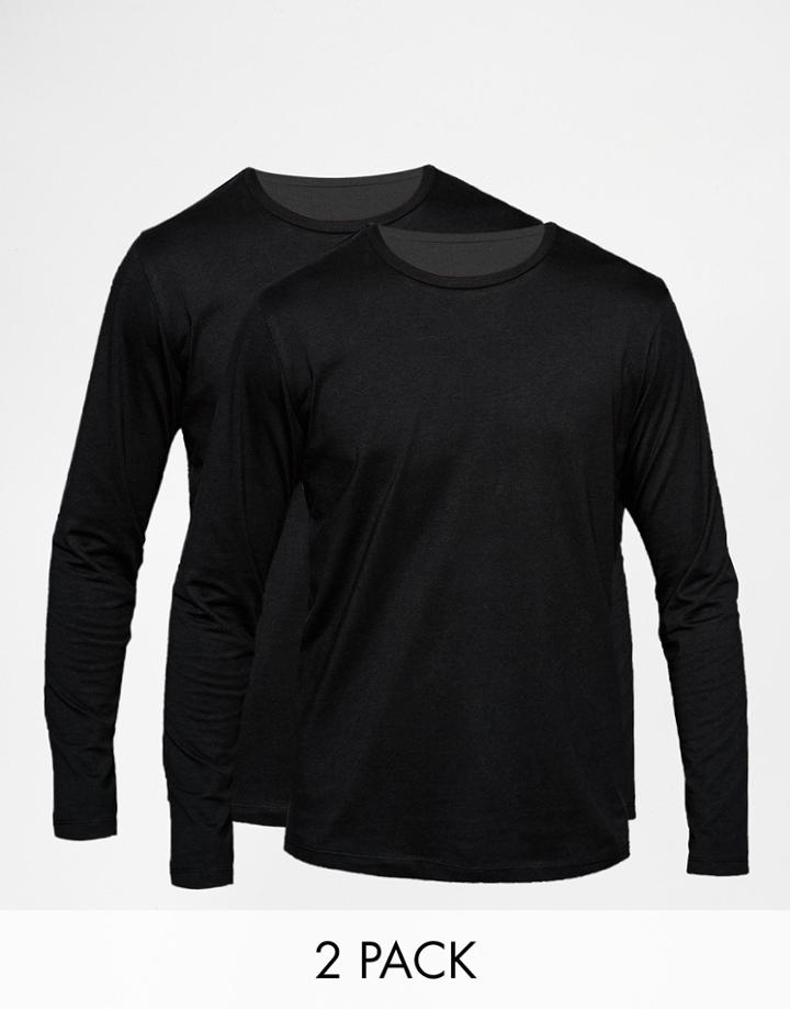 Jack & Jones Exclusive Long Sleeve Top Multi Pack 20% - Black