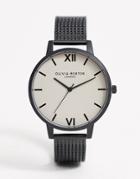 Olivia Burton Shoreditch Mesh Watch In Gray