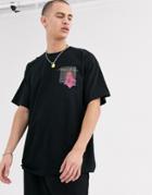Nothing Is Sacred Pink Print T-shirt In Black