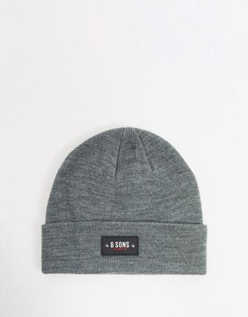 Only & Sons Logo Beanie In Gray