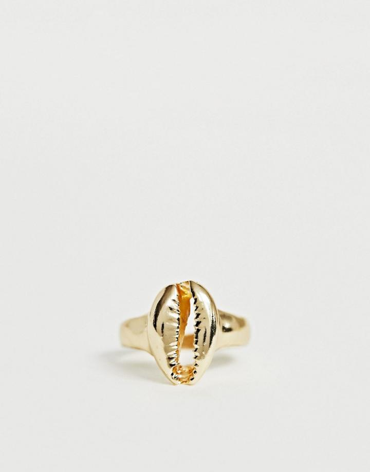 Designb Shell Ring In Gold - Gold
