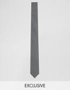 Reclaimed Vintage Check Tie In Black - Black