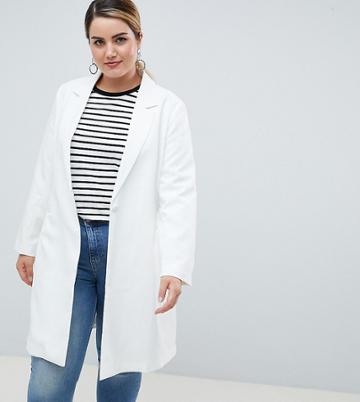Unique 21 Hero Plus Longline Blazer - White