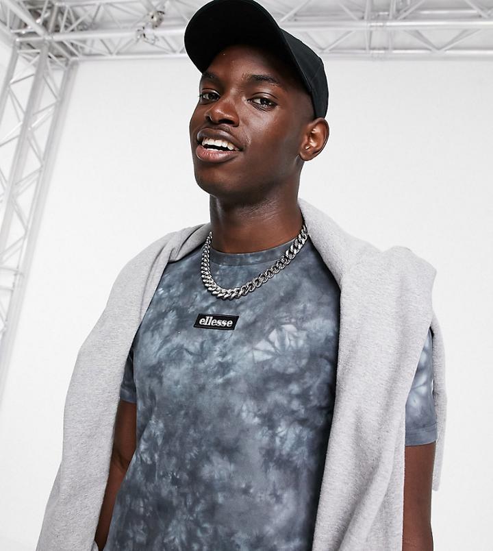 Ellesse Tie Dye T-shirt In Gray-grey
