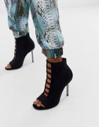 Asos Design Paramount Knitted Heels - Black