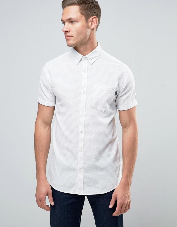 Jack & Jones Originals Short Sleeve Shirt With Stripe - White
