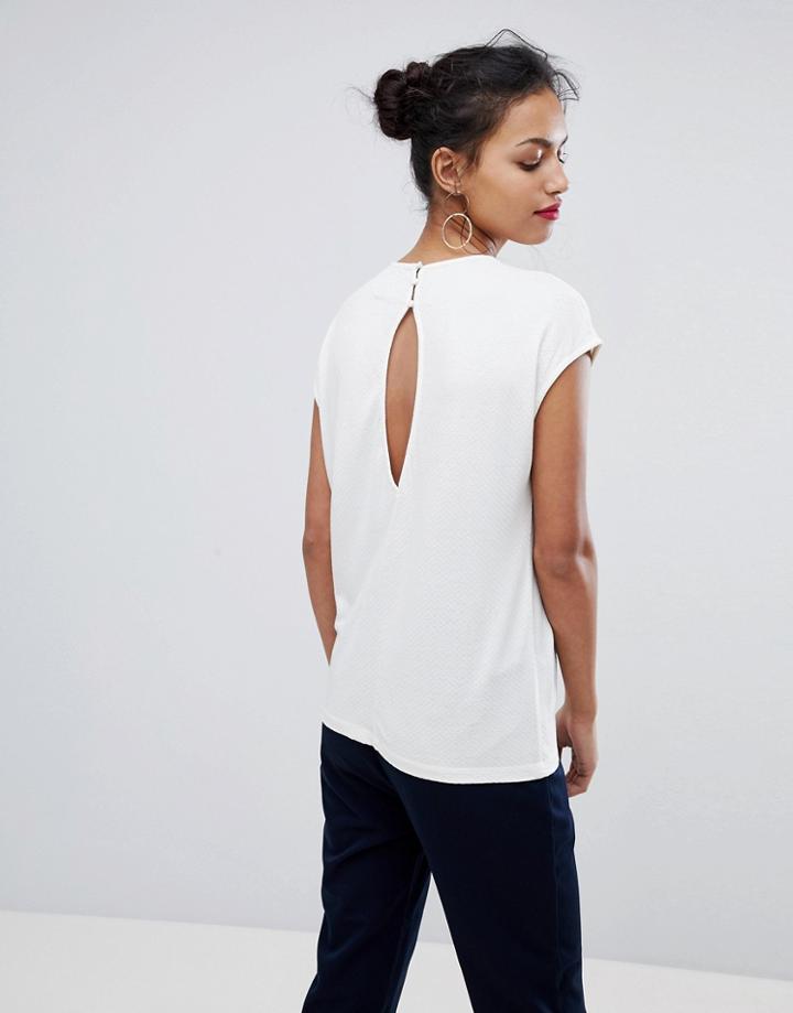 Y.a.s Jill Gathered Neckline Top - Cream