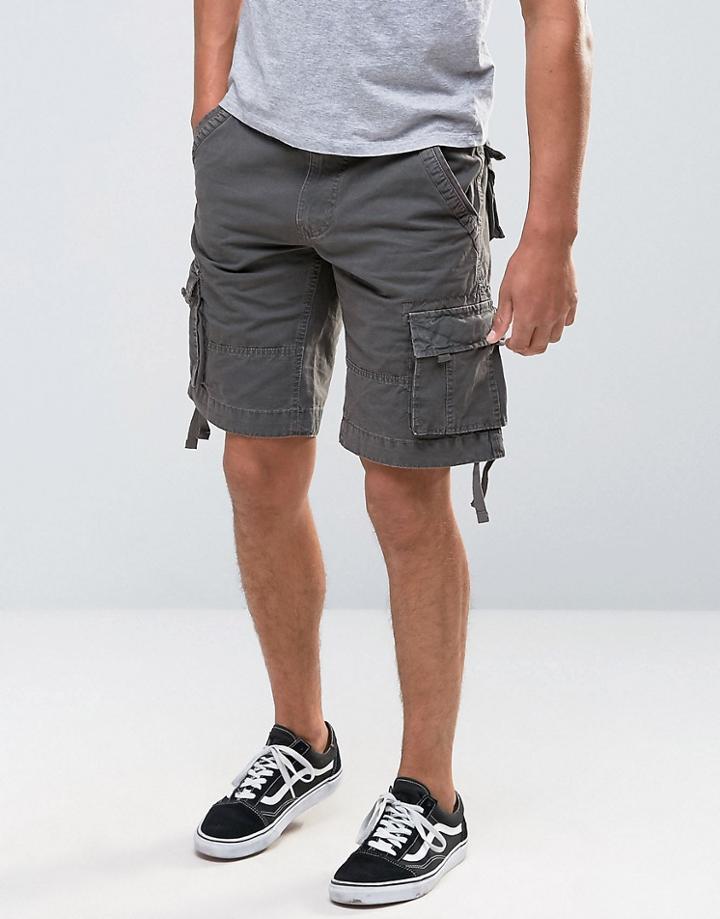 Bellfield Military Style Cargo Shorts - Green
