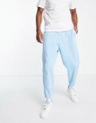 Asos Design Oversized Sweatpants With Piping In Pastel Blue - Part Of A Set