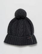Ted Baker Beanie Hat In Cable Knit - Gray