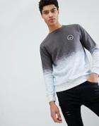 Hype Sweatshirt With Faded Print - Black