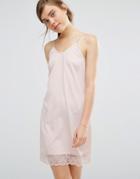 Vero Moda Lace Trim Cami Dress - Pink