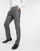 Shelby & Sons Slim Fit Suit Pants In Brushed Charcoal-grey
