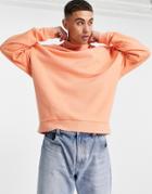 Asos Design Oversized Sweatshirt In Orange