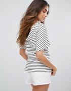 Vila Striped Top With Bow Back - Multi