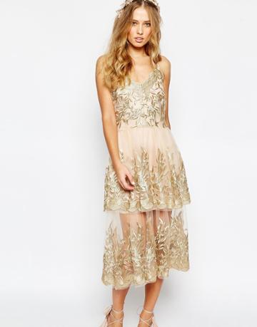Body Frock Wedding Begonia Gold Layered Dress
