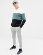 Asos Design Hoodie With Color Blocking - Green