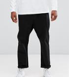 Asos Tall Oversized Tapered Chinos In Black - Black