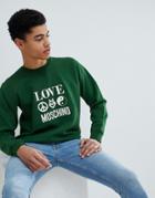 Love Moschino Rubber Logo Sweater - Green