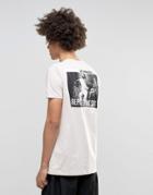 Asos Longline T-shirt With Jesus Back Print - Stone