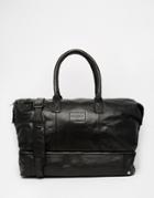 Peter Werth Leather Carryall In Black - Black