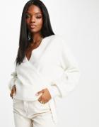 & Other Stories Recycled Wrap Cardigan In White