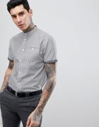 Process Black Short Sleeve Pinstripe Shirt - Navy