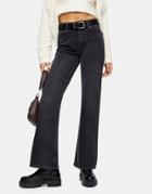 Topshop 90s Flare Jeans In Washed Black