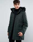 Kiomi Parka With Fur Trim - Green