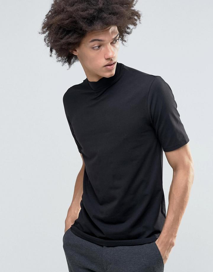 Weekday Half Tube Neck T-shirt - Black