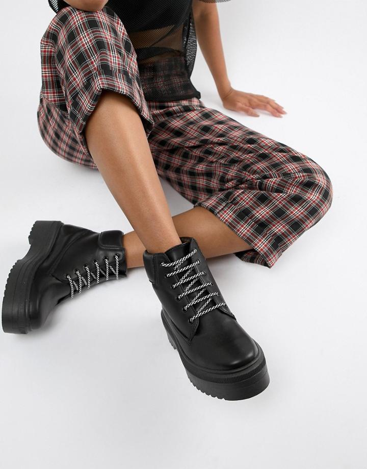 Asos Design Almighty Chunky Hiker Boots - Black