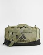 Adidas Training Defender Iv Medium Duffel Bag In Green