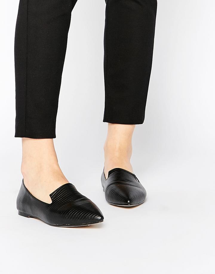 London Rebel Point Loafers - Black Snake