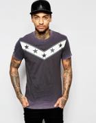 Diesel T-shirt T-diego-d Crewneck Star Chevron Print In Black - Black