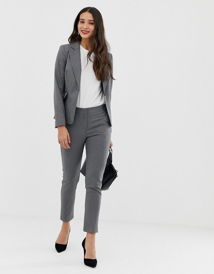 Oasis Slim Leg Pants In Gray - Gray