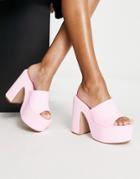 Simmi London Lala Platform Mule Sandals In Pink