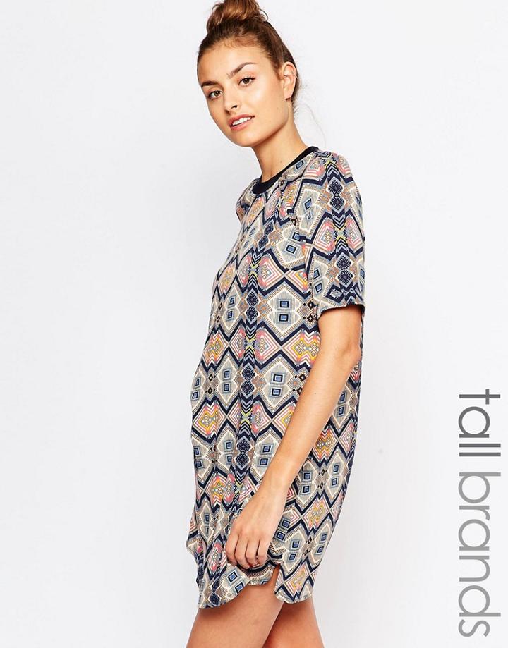 Vero Moda Tall Tile Print Shift Dress - Multi