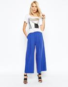 2nd Day Wide Leg Awkward Length Pant - Blue