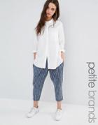 Noisy May Petite Pinstripe Pant - Blue