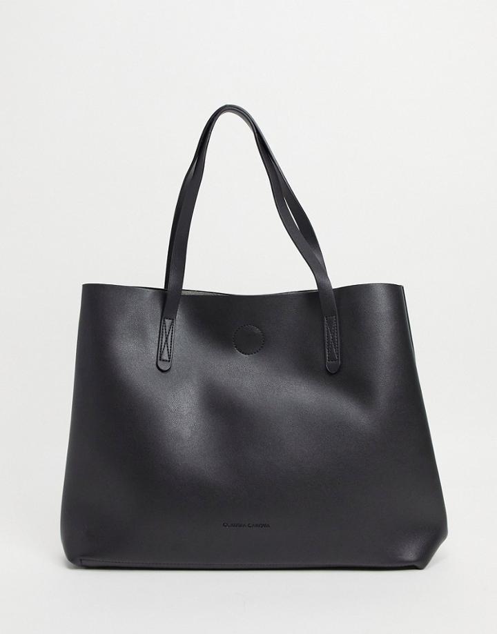 Claudia Canova Unlined A-line Tote Bag-black